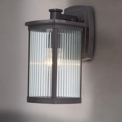 Maxim Lighting 3253CRBZ Terrace Outdoor Wall Lantern Country Bronze - Lifestyle Side View Lit