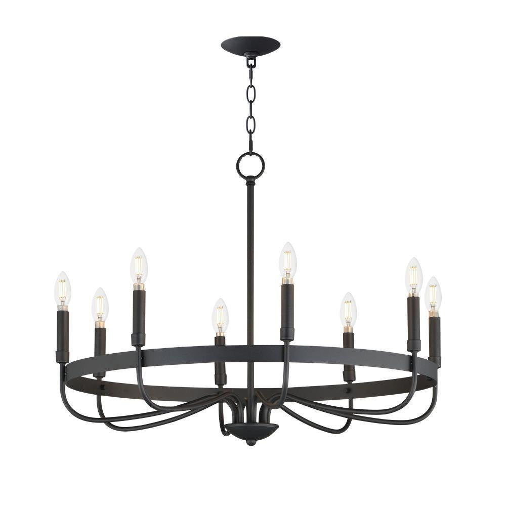 Maxim Lighting 14498BK Frankie 8 Light 29 inch Black Chandelier Ceiling Light
