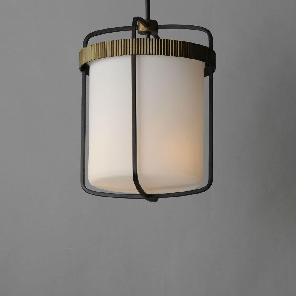 Maxim Lighting 32653SWBKAB Ruffles 3 Light Black/Antique Brass Pendant Close-Up