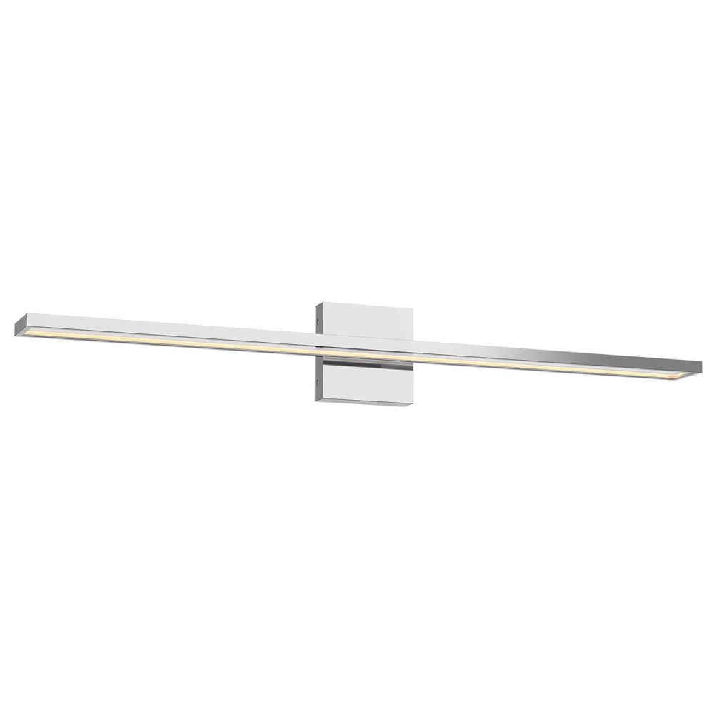Kuzco Lighting VL63636-CH-UNV Brio 37 inch LED Bath Vanity Light in Chrome with Acrylic Light Guide Diffuser, Wattage 33W, Color Temperature 3000K