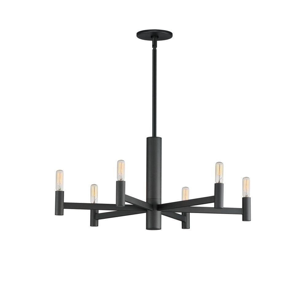 Maxim Lighting 21366BK Emana 6 Light 25.5 inch Black Chandelier Ceiling Light