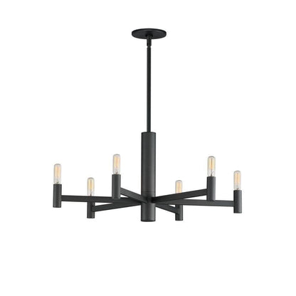 Maxim Lighting 21366BK Emana 6 Light 25.5 inch Black Chandelier Ceiling Light