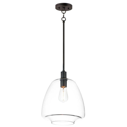 Maxim Lighting 11116CLBK Babylon 1 Light Matte Black Pendant Ceiling Light