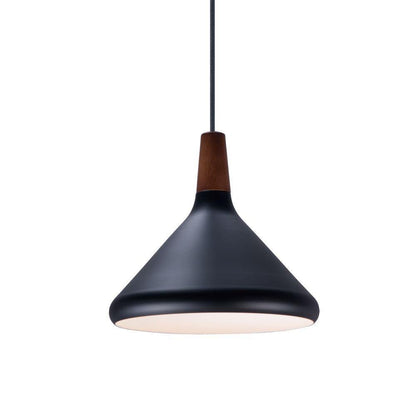 Maxim Lighting 11350WNBK Nordic 1 Light 7 Inch Walnut/Black Mini Pendant Ceiling Light
