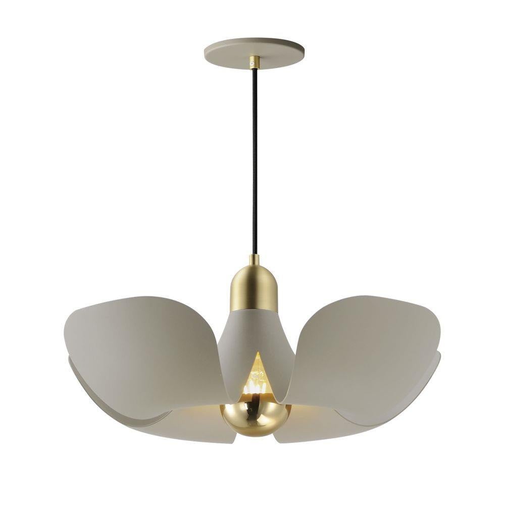 Maxim Lighting 11394WTSBR Poppy 1 Light 17.75 inch White Satin Brass Pendant Ceiling Light