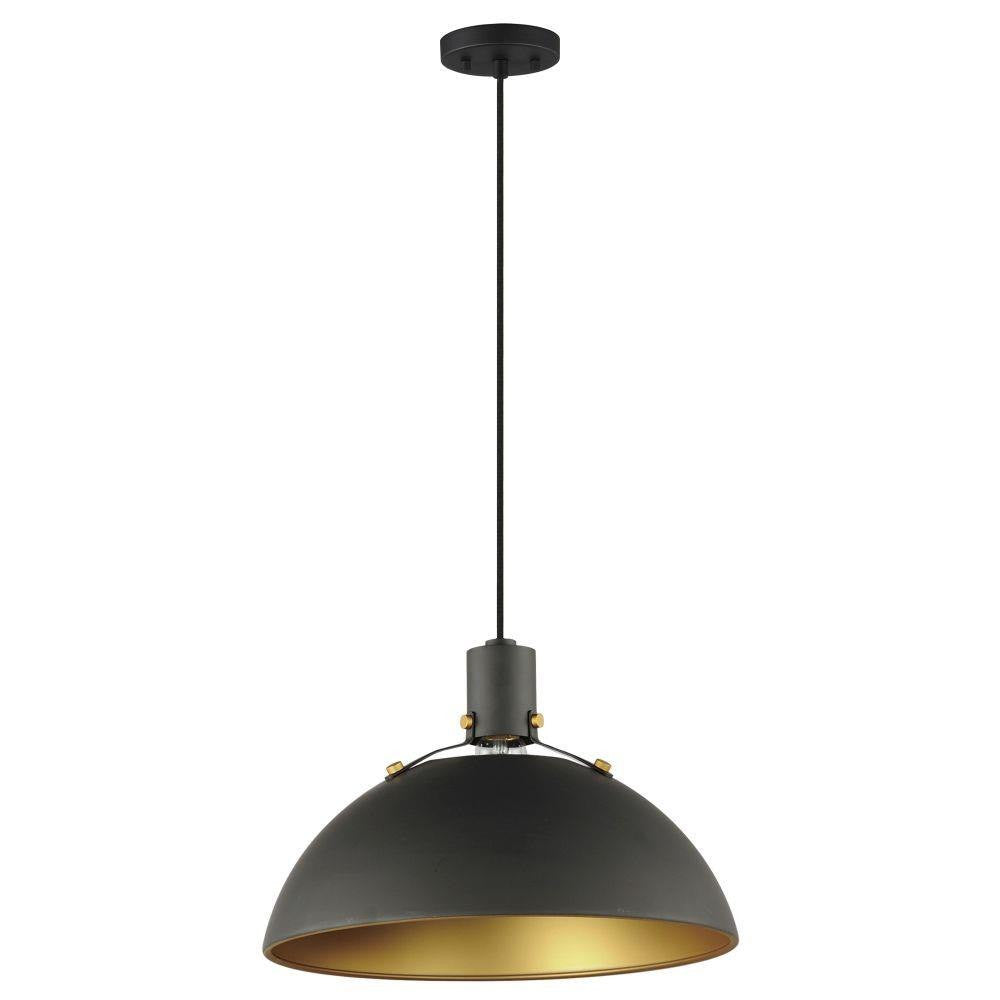 Maxim Lighting 12048ABBK Dawn 1 Light 19.5 inch Antique Brass/Black Pendant Ceiling Light