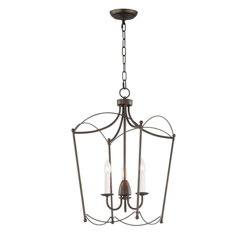 Maxim Lighting 12163GL Plumette 3 Light 14 Inch Gold Leaf Pendant Ceiling Light - full view with chain on white background