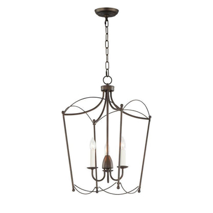 Maxim Lighting 12163GL Plumette 3 Light 14 Inch Gold Leaf Pendant Ceiling Light - full view with chain on white background