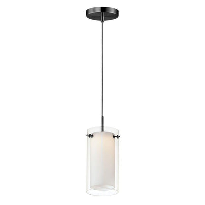 Maxim Lighting 12289CLSWSN Duo 1 Light Satin Nickel Mini Pendant Ceiling Light