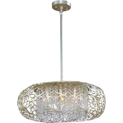 Maxim Lighting 24155BCGS Arabesque 9 Light 24 Inch Golden Silver Pendant Ceiling Light