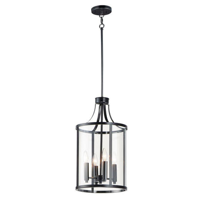 Maxim Lighting 25253CLBK Sentinel 4 Light 12 Inch Black Pendant Ceiling Light
