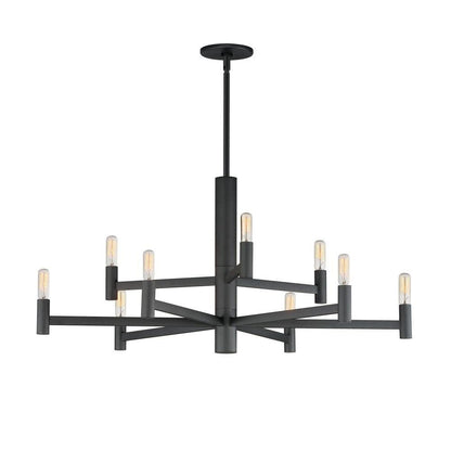 Maxim Lighting 21369NAB Emana 9 Light 33.5 Inch Natural Aged Brass Chandelier Ceiling Light - full product view on white background