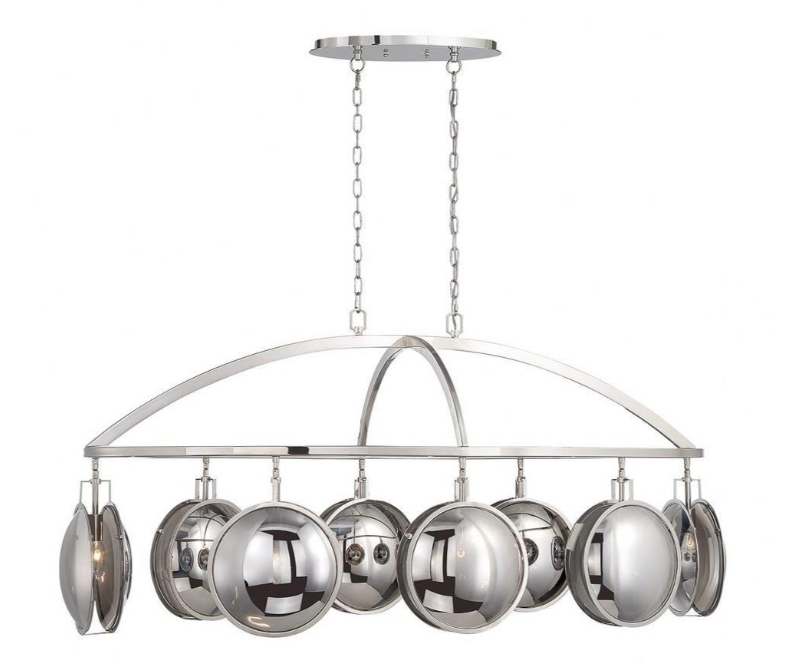 Eurofase Lighting 33713-014 Havendale 8 Light 27 inch Polished Nickel Chandelier Ceiling Light