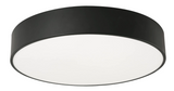 AFX Lighting BAYF24LAJUDBK-MS Bailey 24 Inch LED CCT Flush Mount In Black With White Acrylic Diffuser and Motion Sensor