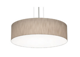 AFX Lighting ANP1932MBBK-JT Anton 3 Light 19 Inch Drum Pendant In Black With Jute Shade-White Bottom Acrylic Diffuser