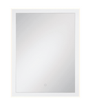 Eurofase Lighting 33827-018 36" x 28" Rectangular Flat Frameless Wall Mounted Bathroom Mirror, White Finish