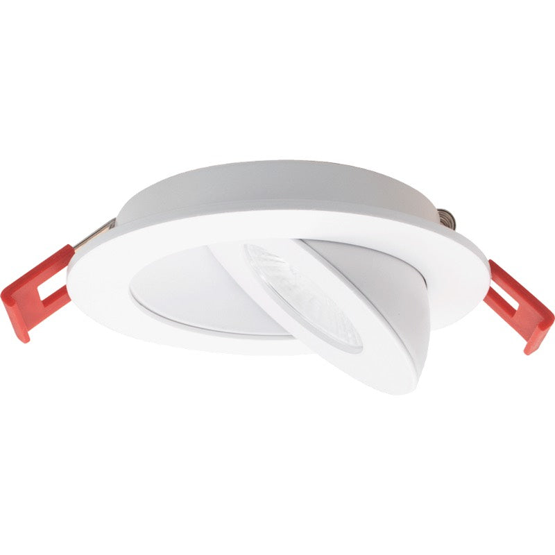 Lotus LED Lights LED-3-S7W-5CCT-FG-WH 3" Floating Gimbal Led Downlight - 7w - 27k / 3k / 35k / 4k / 5k - 640 Lumens - 120v - White