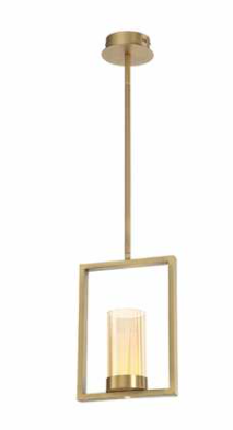 Eurofase Lighting 34038-024 Londra 10" LED Rectangular Pendant Light, Bronze Finish