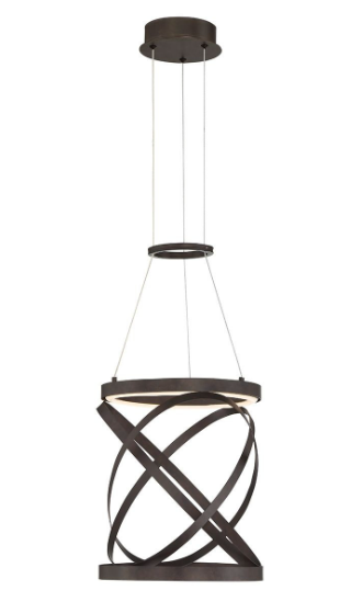 Eurofase Lighting 34062-012 Avite 12" LED Ceiling Pendant Light, Oil Rubbed Bronze Finish