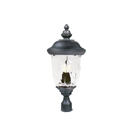 Maxim Lighting 3420WGOB Carriage House DC 3 Light Oriental Bronze Outdoor Post Light - White Background