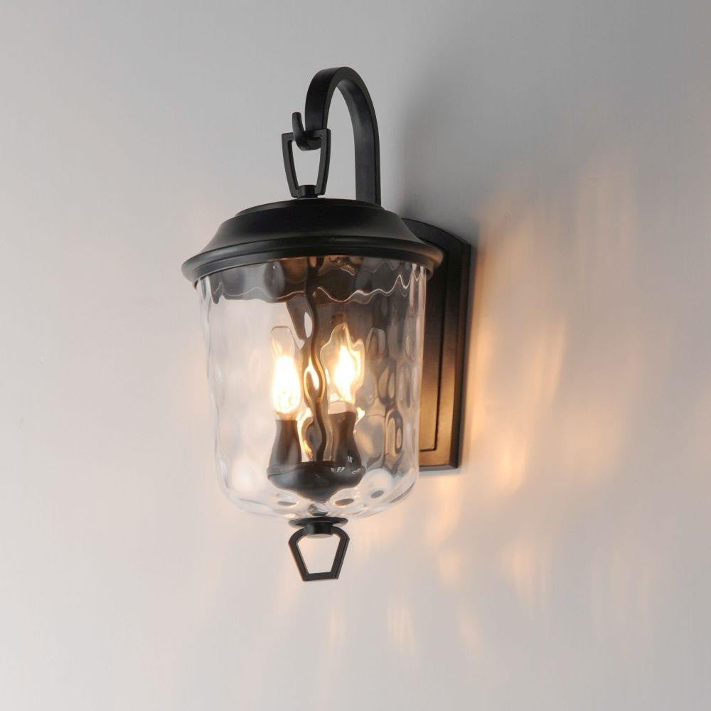 Maxim Lighting 34212WGDBZ Prescott 2 Light Outdoor Wall Light Illuminated on Wall