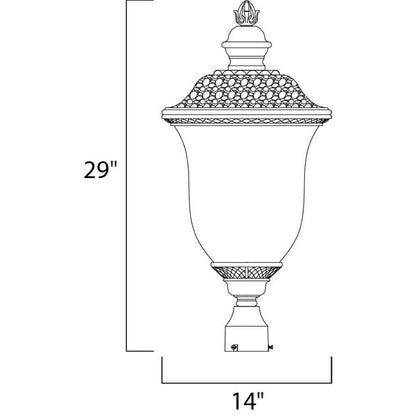 Maxim Lighting 3421WGOB Carriage House DC Dimensions 14 inch wide by 29 inch tall