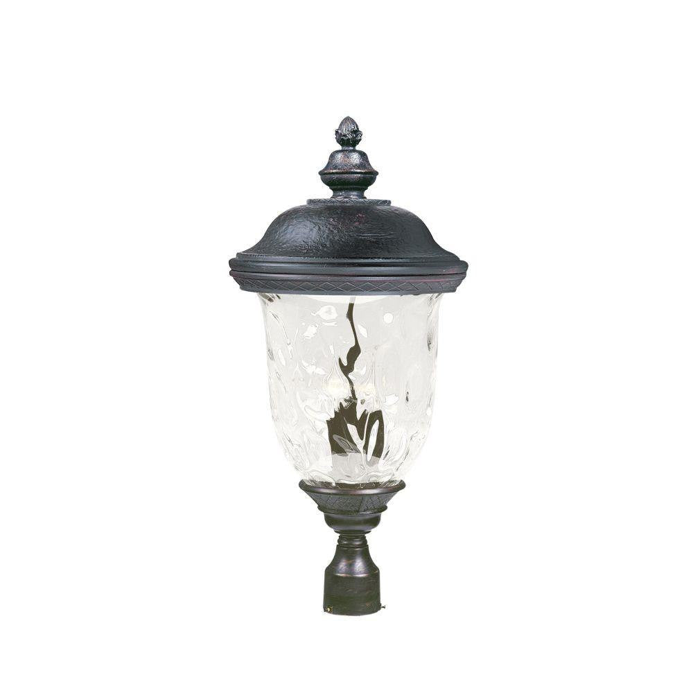 Maxim Lighting 3421WGOB Carriage House DC 3 Light Oriental Bronze Outdoor Post Light