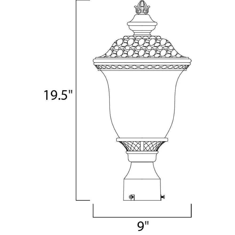 Maxim Lighting 3426WGOB Carriage House DC Dimension Diagram - 19.5 inch Height x 9 inch Width