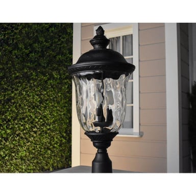 Maxim Lighting 3426WGOB Carriage House DC Oriental Bronze Outdoor Post Mount Light - Side Lifestyle