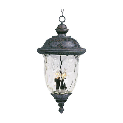 Maxim Lighting 3427WGOB Carriage House DC 3 Light Oriental Bronze Outdoor Pendant Ceiling Light