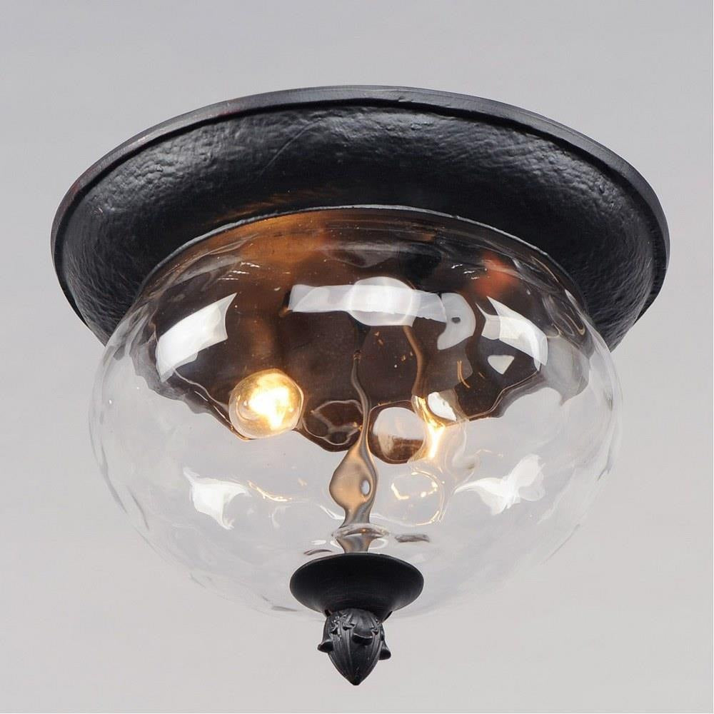 Maxim Lighting 3429WGOB Carriage House DC Oriental Bronze Outdoor Flush Mount - Angle View