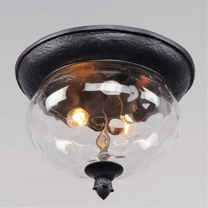 Maxim Lighting 3429WGOB Carriage House DC Oriental Bronze Outdoor Flush Mount - Angle View