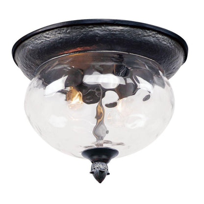 Maxim Lighting 3429WGOB Carriage House DC 2 Light 12 Inch Oriental Bronze Outdoor Flush Mount - Front View