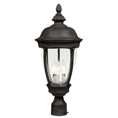 Maxim Lighting 3461CDSE Knob Hill DC 3 Light 28 inch Sienna Outdoor Pole Post Mount
