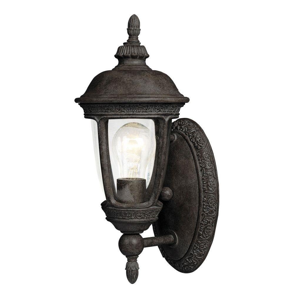 Maxim Lighting 3462CDSE Knob Hill DC 1 Light 14 inch Sienna Outdoor Wall Lantern with Seedy Glass