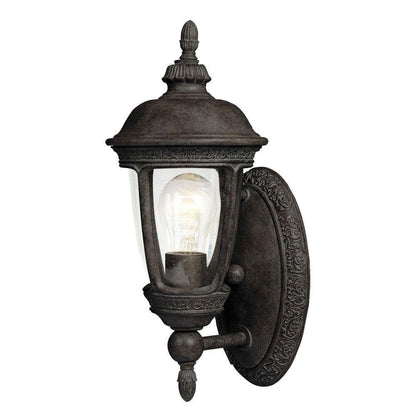 Maxim Lighting 3462CDSE Knob Hill DC 1 Light 14 inch Sienna Outdoor Wall Lantern with Seedy Glass