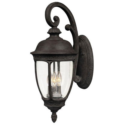 Maxim Lighting 3464CDSE Knob Hill DC 3 Light 19.5 inch Sienna Outdoor Wall Lantern with Seedy Glass