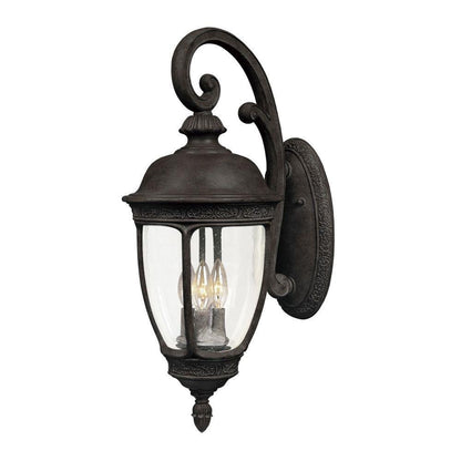 Maxim Lighting 3466CDSE Knob Hill DC 3 Light Sienna Outdoor Wall Lantern with Seedy Glass