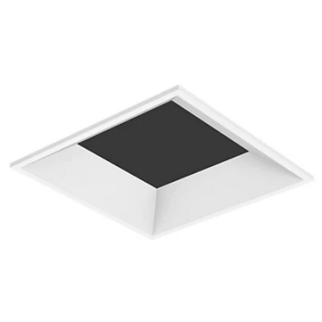 Visual Comfort Architectural EN3SLB-SW Entra 3" Square Trim – Shower (Solite Lens) – Bevel Style – White Finish – Flangeless Ceiling Appearance