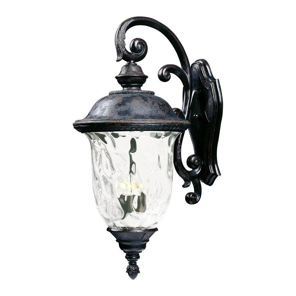 Maxim Lighting 3498WGOB Carriage House DC 3 Light Oriental Bronze Outdoor Wall Lantern
