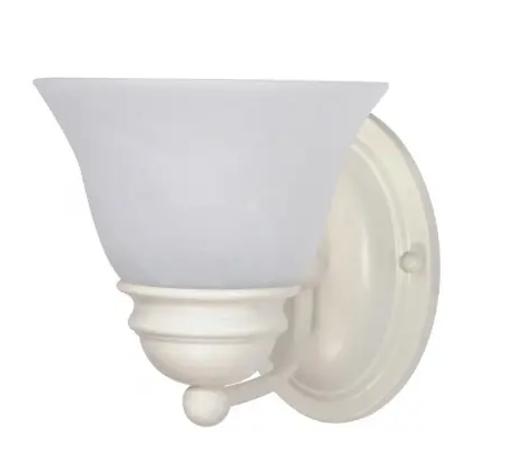 Nuvo 60-352 7" Empire Series Vanity Light w/ Alabaster, Textured White, Wattage 100W