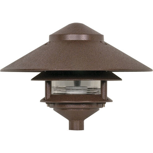 Nuvo SF76-635 1 Light, 9" Pathway Light, 2 Louver Large Hood, Old Bronze Finish