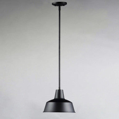 Maxim Lighting 35017BK Pier M 1 Light 8 Inch Black Outdoor Pendant - Full View on Gray Background