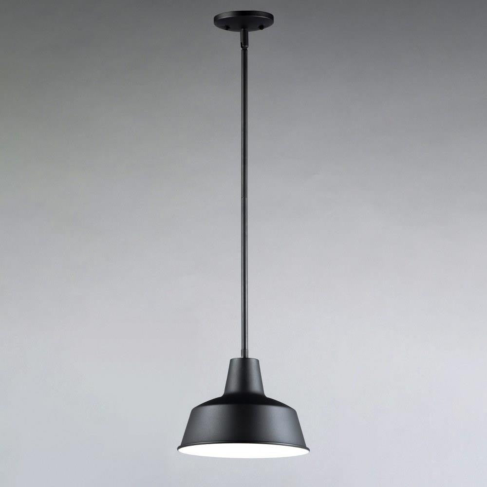 Maxim Lighting 35017BK Pier M 1 Light 8 Inch Black Outdoor Pendant - Angled View on Gray Background