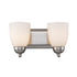 Trans Globe Lighting 3502-1 BN Clayton 2 Light Brushed Nickel Bath Vanity Wall Light
