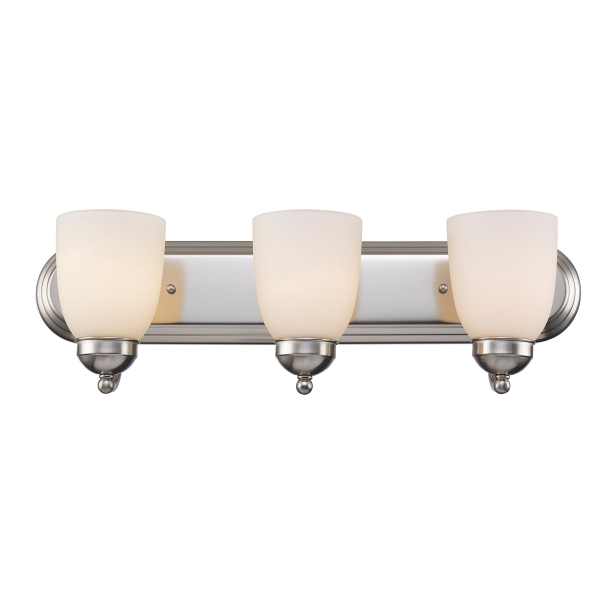 Trans Globe Lighting 3503-1 BN Clayton 3 light brushed nickel bath vanity wall light