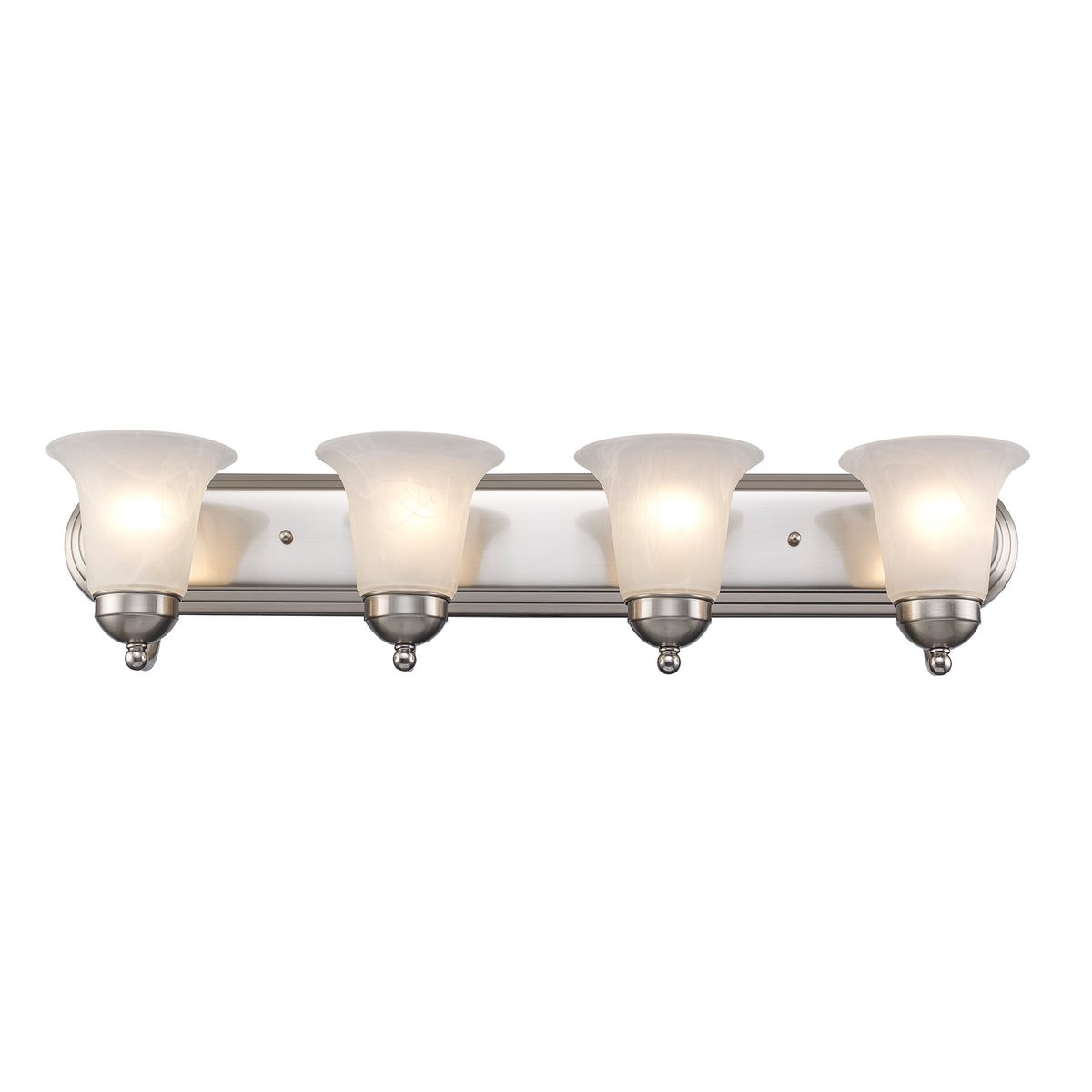 Trans Globe Lighting 3504 BK Rusty 4 light black bath vanity wall light front view