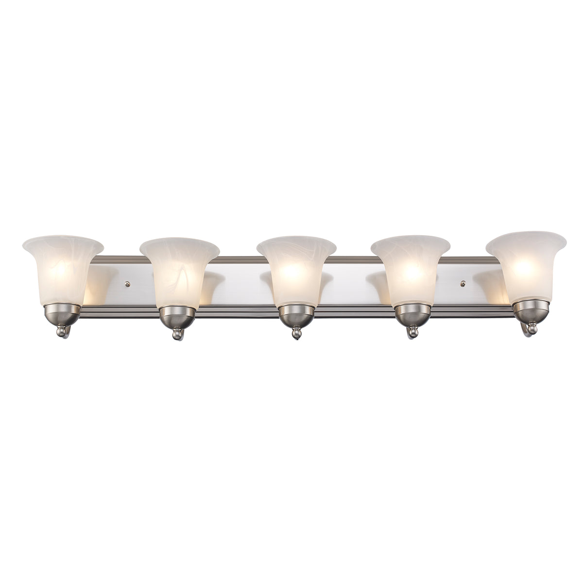 Trans Globe Lighting 3505 BN Rusty 5 light brushed nickel bath vanity wall light