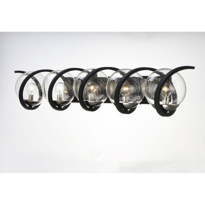 Maxim Lighting 35107CDBKPN Curlicue 5 Light Bath Vanity Wall Light - Side Angle View