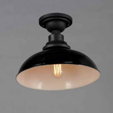 Maxim Lighting 35110GBBK Granville Gloss Black Outdoor Flush Mount - Lifestyle View